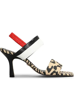 CARRANO Sandalias con animal print y tacón de 90 mm
