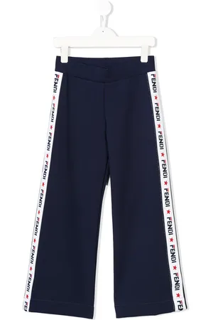 Fendi Pantalones de chándal con banda con logo