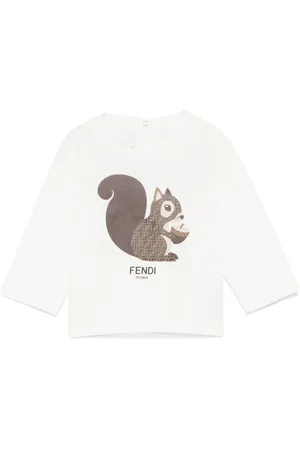 Fendi Camiseta con ardilla estampada