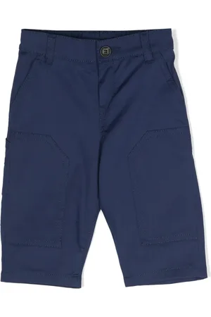 Fendi Pantalones rectos con aplique del logo