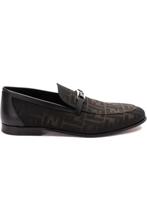 Fendi Mocasines con logo en jacquard