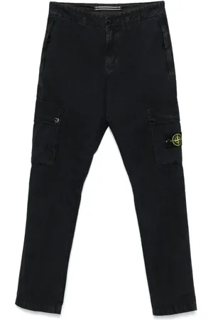 Stone Island Pantalones cargo con parche Compass