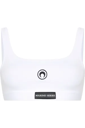 Marine Serre Sujetador con bordado Crescent Moon