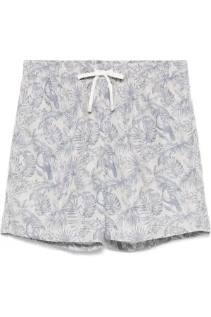 ELEVENTY Bañador con hojas estampadas