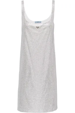 Prada Vestido corto en strass