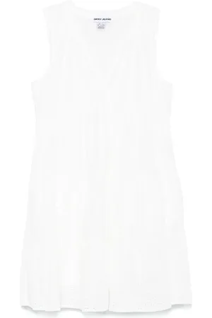 DKNY Vestido corto con detalle de ojales