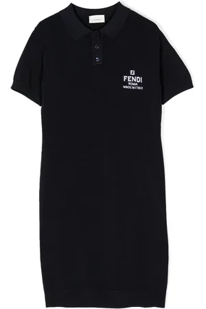 Fendi Vestido tipo polo con logo estampado