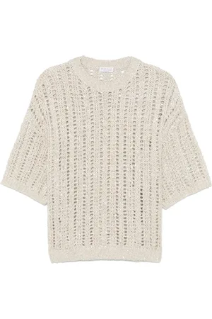 Brunello Cucinelli Camiseta con detalle de lentejuelas