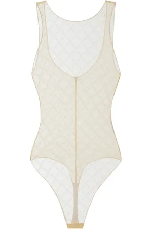 Elisabetta Franchi Body con diseño translúcido