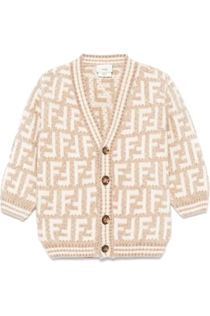 Fendi Cárdigan de punto de intarsia con motivo FF
