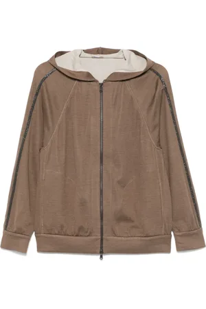 Brunello Cucinelli Sudadera con capucha y detalle Monili