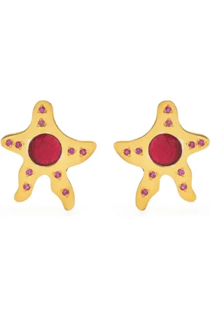 Liya Pendientes esmaltados con diseño de estrella