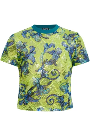 VERSACE Camiseta con detalle de lentejuelas