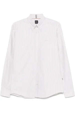 HUGO BOSS Camisa a rayas de algodón