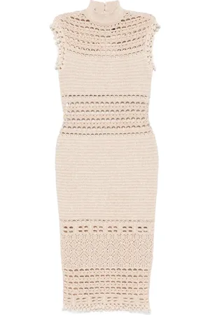 Retrofete Vestido midi de ganchillo