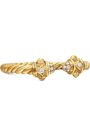 David Yurman Anillo Renaissance de 2.3 mm en oro amarillo de 18 ct con diamantes