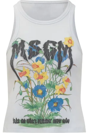 Msgm Top con motivo gráfico