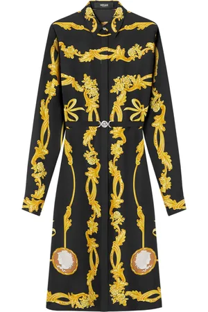 VERSACE Vestido midi con motivo Barocco