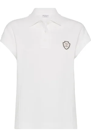 Brunello Cucinelli Polo con parche del logo
