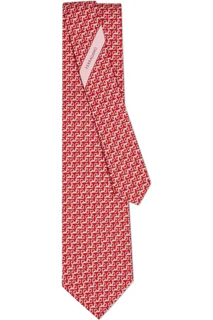 Salvatore Ferragamo Corbata con tiras estampadas