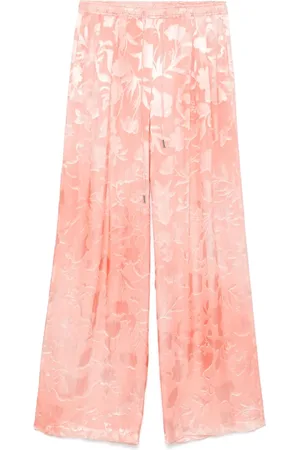 ERMANNO SCERVINO Pantalones con motivo floral en jacquard