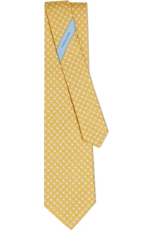 Salvatore Ferragamo Corbata con estampado Swan