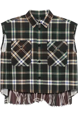 SACAI Camisa a cuadros