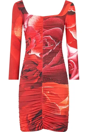 Roberto Cavalli Vestido corto con estampado floral