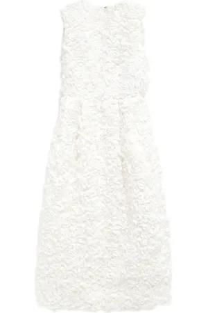 Comme des Garçons Vestido midi con apliques florales