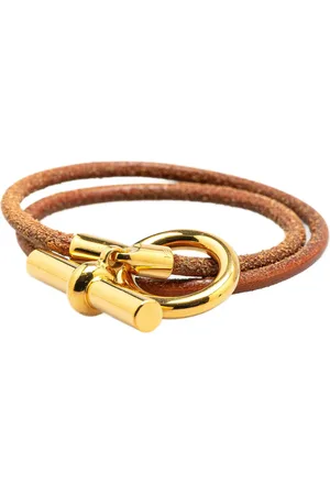 Hermès Pulsera Glenan Double Tour de piel 20st Century