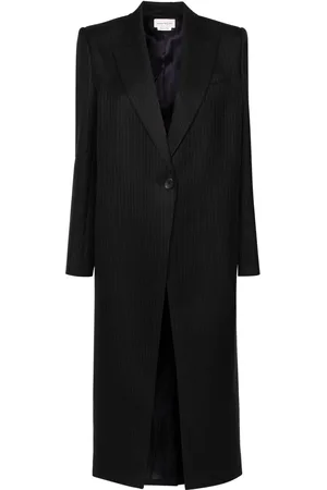 Alexander McQueen Abrigo a rayas diplomáticas