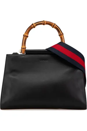 Gucci Bolso satchel Bamboo Nymphaea pequeño de cuero 2000-2015