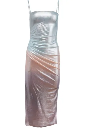 FLEUR DU MAL Vestido metalizado con efecto sombreado