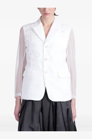 Comme des Garçons Blazer semitranslúcido a paneles