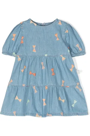 Stella McCartney Vestido bordado con capas escalonadas