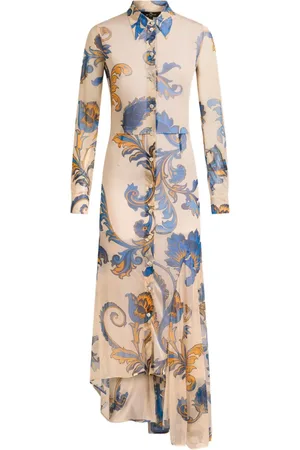 Etro Vestido camisero con estampado floral