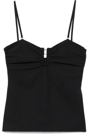 Nanushka Top sin mangas con detalle fruncido