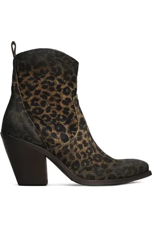 Metisse Botines con estampado de leopardo