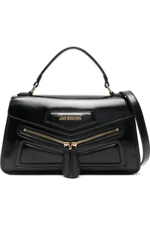 Moschino Bolso shopper con placa del logo