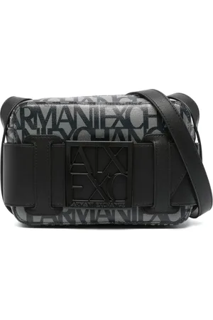 Armani Exchange Bolso de hombro con placa del logo