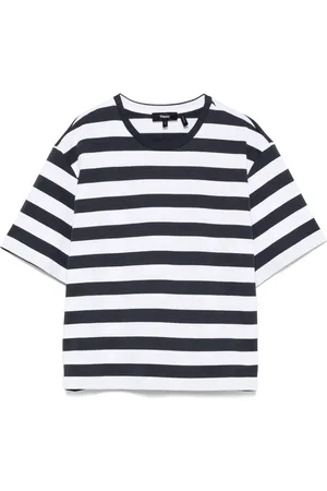 THEORY Camiseta a rayas anchas
