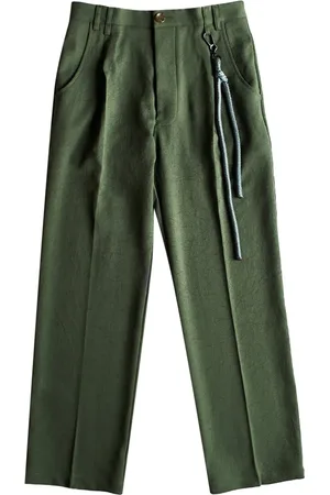 SONG FOR THE MUTE Pantalones Green con pinzas