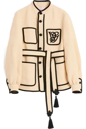VALENTINO GARAVANI Blazer de lona con logo bordado