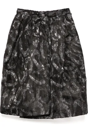Comme des Garçons Falda con estampado gráfico