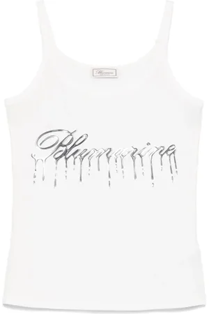 BLUMARINE Top sin mangas con logo