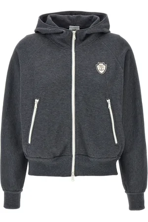Brunello Cucinelli Sudadera con capucha y aplique del logo