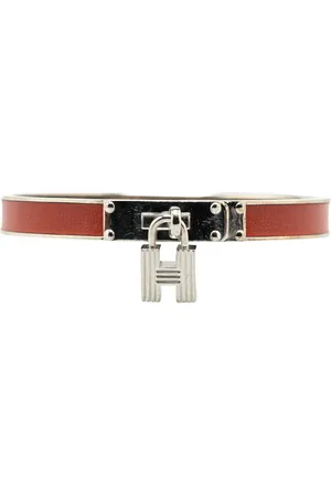Hermès Pulsera Kelly Cadena Lock Bangle de piel 1990-2024