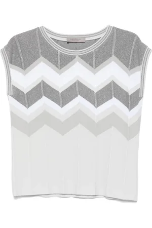 D.EXTERIOR Chaleco de punto chevron