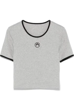 Marine Serre Camiseta con bordado Crescent Moon