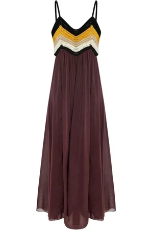 FORTE FORTE Vestido largo con detalle de ganchillo